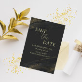 Save The Date Black and Sparkly Gold Enregistrer la date