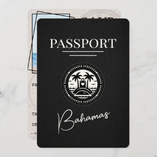 Save The Date Black Bahamas Passport Enregistrer La Date
