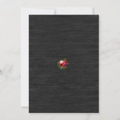 Save The Date Black Barboard String Lights Roses bordeaux (Dos)