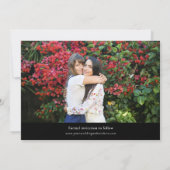 Save The Date Black Double face Photos Mariage Enregistrer la da (Dos)