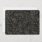 Save The Date Black Et Gold Stars Goth Motif (Dos)