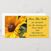 Save The Date Black Eyed Susan Floral Mariage Enregistrer La Dat (Devant / Derrière)
