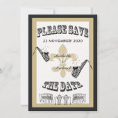 Save The Date Black Gold New Orleans Jazz Enregistrer la date (Devant)