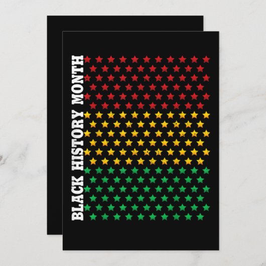 Save The Date Black History Month Toxine d'Afrique (Devant / Derrière)