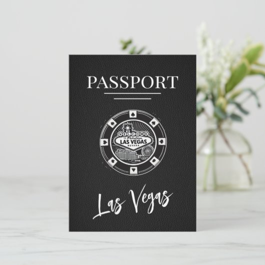 Save The Date Black Las Vegas Passport Enregistrer La Date (Debout devant)