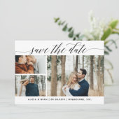 Save The Date Black multiple photos enregistrer la date (Debout devant)