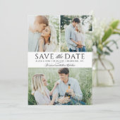 Save The Date Black multiple photos enregistrer la date (Debout devant)