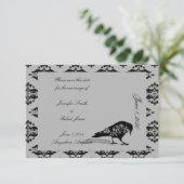 Save The Date Black Raven cadre gothique Mariage Enregistrer la  (Debout devant)
