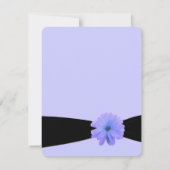 Save The Date Black Ribbon Purple Flower Enregistrer la date (Dos)