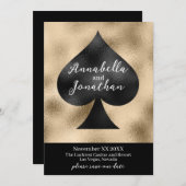 Save The Date Black Spade sur Gold (Devant / Derrière)