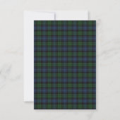 Save The Date Black Watch Tartan Ancien Avec Cadre Or (Dos)