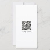 Save The Date Black & White Bookmark Modern QR Code Photo (Dos)