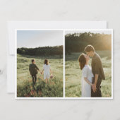 Save The Date Black & White Elegant Script 2 Photo Enregistrer l (Dos)