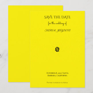 Save The Date Black & White Floral Line Art – Clipart Design