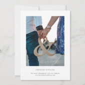 Save The Date Black White Photo Wedding Enregistrer la date (Dos)