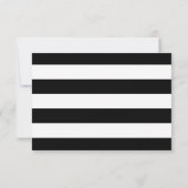 Save The Date Black & White Stripes Gold Foil Enregistrer la dat (Dos)