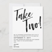 Save The Date Black & White Take Two ! Mariage reporté (Devant)