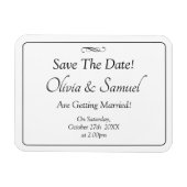 Save The Date - Black & White with Infinity Scroll Magneet (Horizontaal)