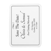 Save The Date - Black & White with Infinity Scroll Magneet (Verticaal)