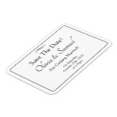 Save The Date - Black & White with Infinity Scroll Magneet (Linkerzijde)