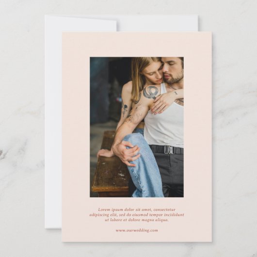 Save The Date Blaire Neutral Mariage moderne (Dos)