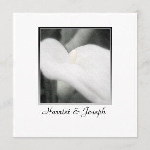 Save The Date Blanc Calla Lily Mariage Élégant Enregistrer La Da
