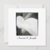 Save The Date Blanc Calla Lily Mariage Élégant Enregistrer La Da (Devant)