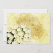 Save The Date Blanc - crème Anniversaire rose Enregistrer la dat (Devant)