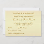 Save The Date Blanc - crème Anniversaire rose Enregistrer la dat (Dos)