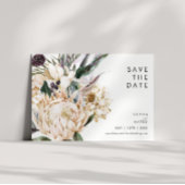 Save The Date Blanc Floral Horizontal Enregistrer La Date