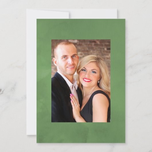 Save The Date Blanc Floral Rustic Grange Mariage campagnard phot (Dos)