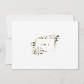 Save The Date Blanc Imperial Lys Rose Mariage or (Dos)