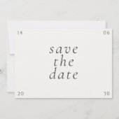 Save The Date Blanc & Ivoire | Fleur de Rose Mariage Enregistrez (Dos)