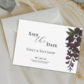 Save The Date Blanc Lily & Plum Floral Mariage Enregistrer La Da