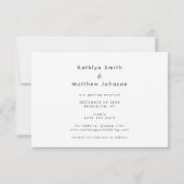 Save The Date Blanc naturel Élégant Script Mariage photo moderne (Dos)