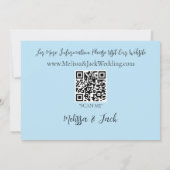 Save The Date Blanc Unicorne rose Fleurs Bleu (Dos)