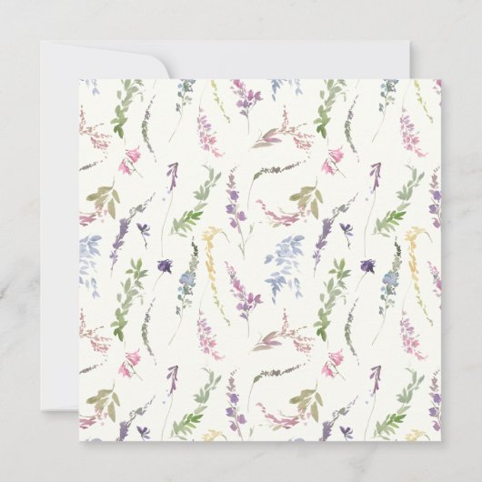 Save The Date Blason de Fleur Sauvage à l'Aquarelle (Dos)