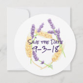 Save The Date Blé et lavande Enregistrer la date (Dos)
