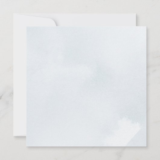 Save The Date Bleu aquarelle corail & coquillages plage mariage (Dos)