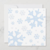 Save The Date Bleu blanc Snowflake Mariage d'hiver Enregistrer l (Dos)