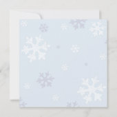 Save The Date Bleu blanc Snowflake Mariage d'hiver Enregistrer l (Dos)