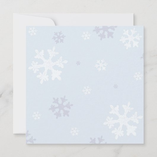 Save The Date Bleu blanc Snowflake Mariage d'hiver Enregistrer l (Dos)