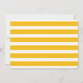 Save The Date Bleu Bright Yellow Stripes Script manuscrit (Dos)