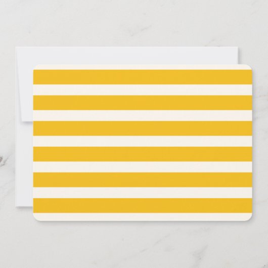 Save The Date Bleu Bright Yellow Stripes Script manuscrit (Dos)
