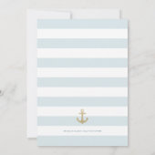 Save The Date Bleu Clair Blanc Rappel Marin Enregistrez La Date (Dos)