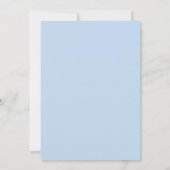 Save The Date Bleu clair calligraphie classique élégante (Dos)