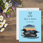 Save The Date Bleu couché de soleil