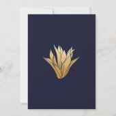 Save The Date Bleu foncé Petit Mariage de taille réduite L'amour (Dos)