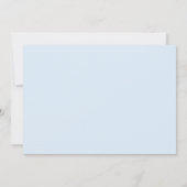 Save The Date Bleu glace | Élégant Mariage d'hiver aérien simple (Dos)