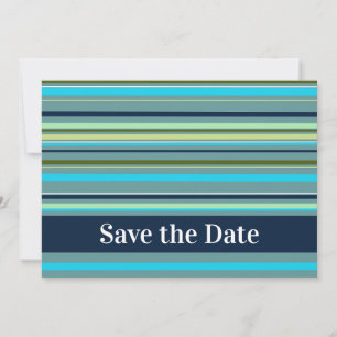 Save The Date Bleu Jaune Vert Tirures Joyeux Anniversaire